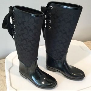 Authentic Black COACH Boots / rainboots size 6